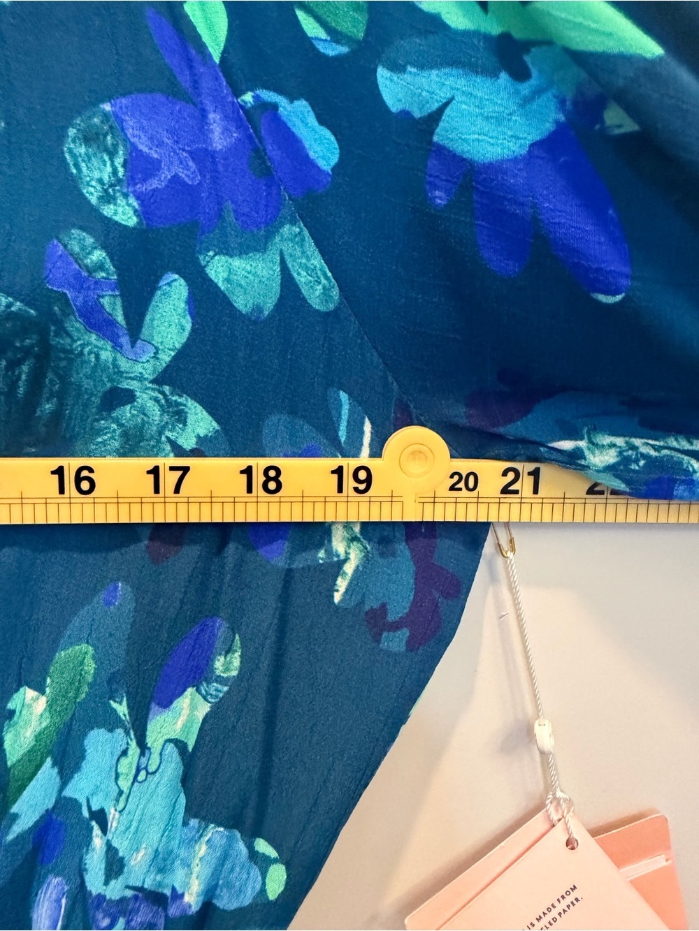 Ālivia Blue Floral Long-Sleeve Tiered Mini Dress NWT Medium - Picture 9 of 10